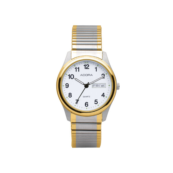 Adora Herrenuhr bicolor Analog Quarz mit Zugband AB6422