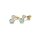 Ohrstecker aus 333/- Gelbgold mit Blautopas und Zirkonia