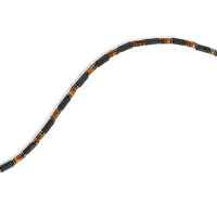 Herrencollier 45+2 cm aus Lava Hämatit und Tigerauge...