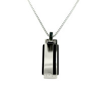 Edelstahl Venezia-Kette mit zweifarbigem Anhänger,...