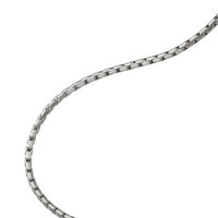 Edelstahl Venezia-Kette rund, matt, 3,8 mm, 50 cm