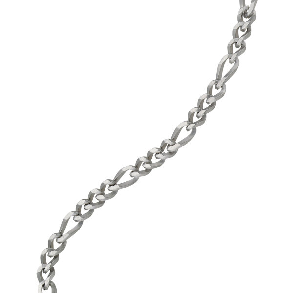 Edelstahl Figaro-Kette, matt, 7 mm, 55 cm