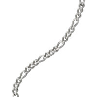 Edelstahl Figaro-Kette, matt, 7 mm, 55 cm