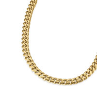 Herren Panzerkette Edelstahl 55 cm 10 mm gold matt...