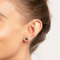 Seinerzeit Emerald Bambus Ohrringe